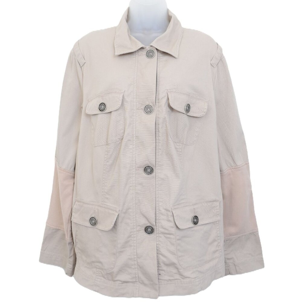 Avenue PLUS Size‎ 2X (18/20) Utility Shacket Safari Travel Chore Cargo Jacket